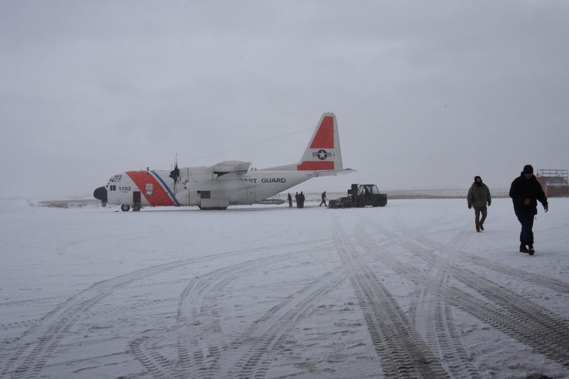 A U.S. Coast Guard HC-130 Hercules at St. Paul, Alaska.